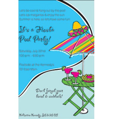 Fiesta Invitations, Fiesta Pool Party, Inviting Company